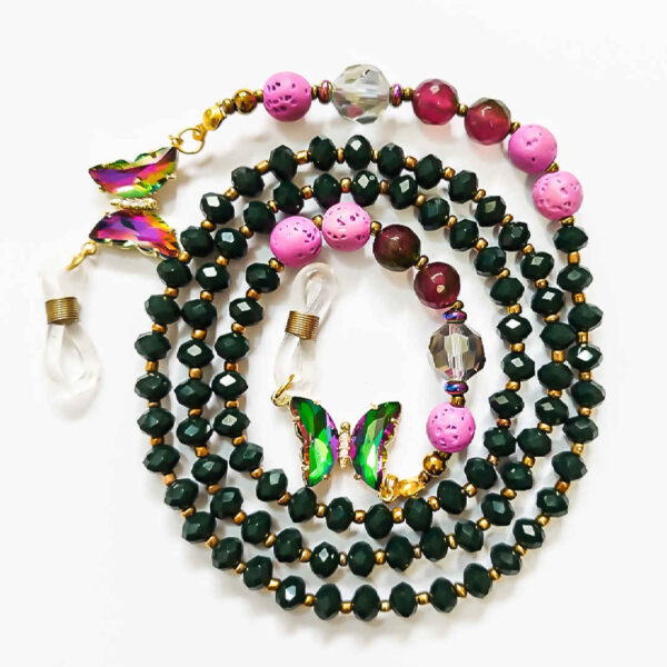 Beaded Glasses Chain – Crystal Beads & Agate for Daily Wear