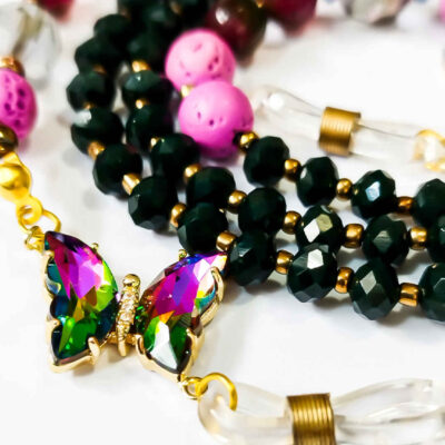 Beaded Glasses Chain – Crystal Beads & Agate for Daily Wear