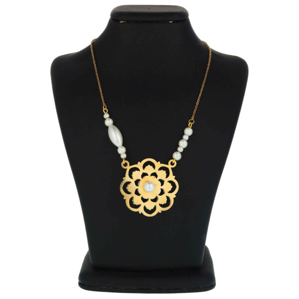 Brass Necklace Persian Traditional Theme for Women Flower