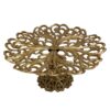 Brass Serving Stand Traditional Floral Design for Sweets