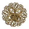 Brass Serving Stand Traditional Floral Design for Sweets