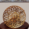 Brass Serving Stand Traditional Sparrow Design for Sweets