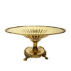 Brass Serving Stand Traditional Style Hammered with Base