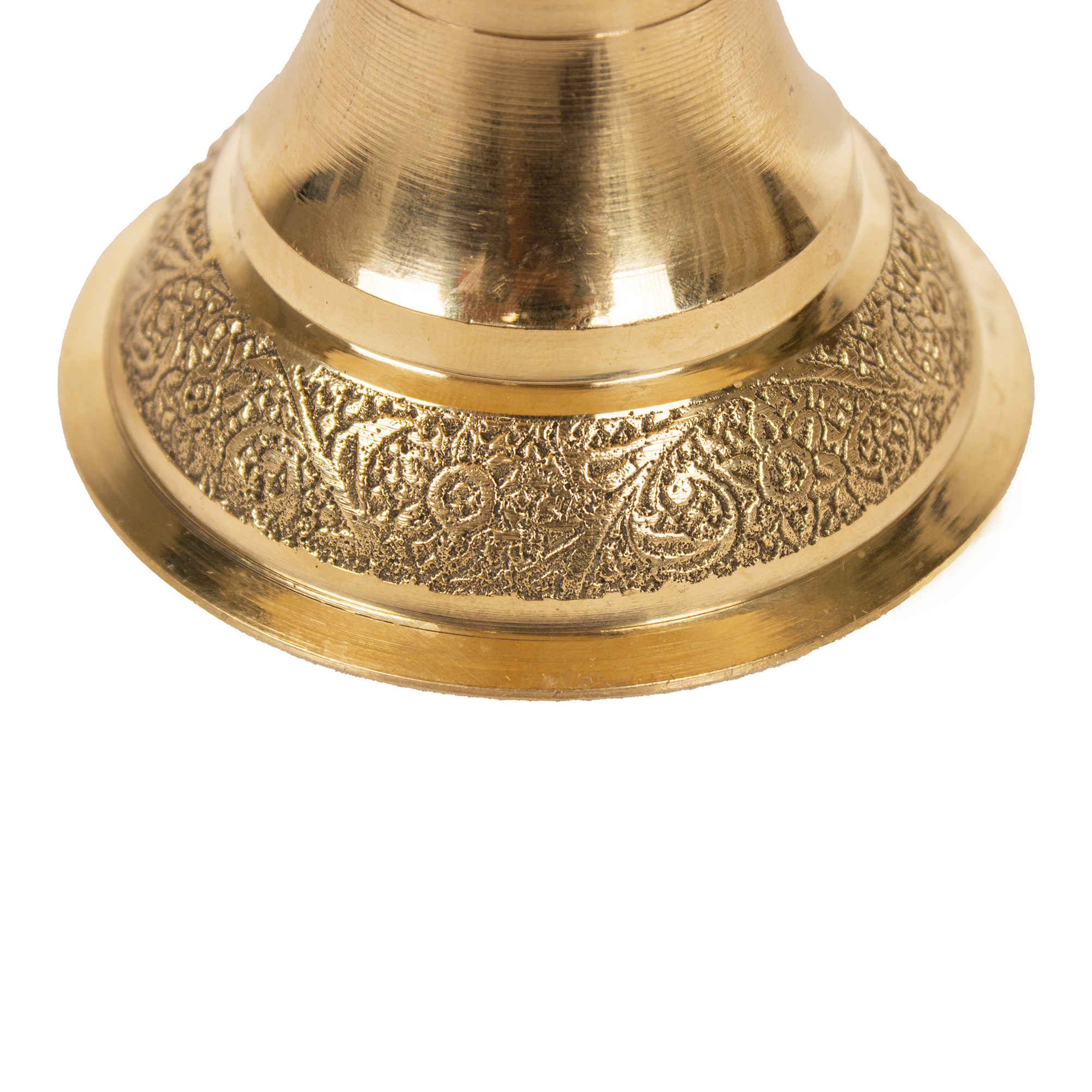 Brass Serving Stand with Intricate Engraving Elegance
