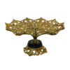 Brass Serving Stand with Intricate Floral Details