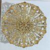 Brass Serving Stand with Intricate Floral Details