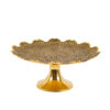 Brass Serving Stand with Intricate Floral Engraving for Stylish Hosting