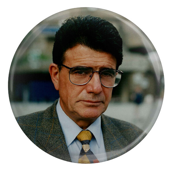 Persian Button Pin with Mohammad-Reza Shajarian Print