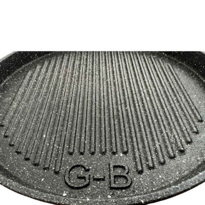 Round Cast Iron Grill Skillet for Camping – 24 cm