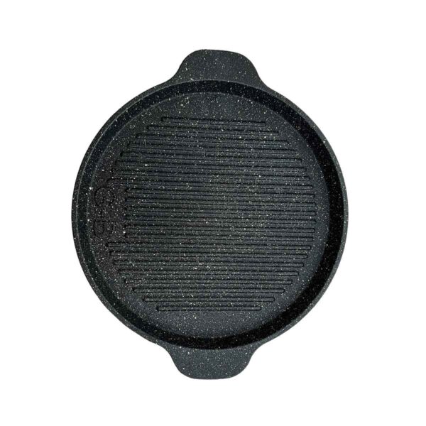 Round Cast Iron Grill Skillet for Camping – 24 cm