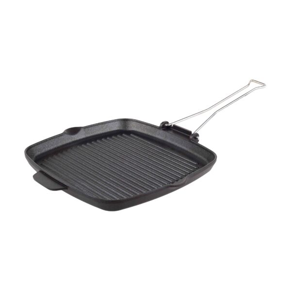 Square Cast Iron Grill Skillet for Camping & Outdoor – 26 cm