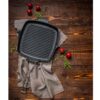 Square Cast Iron Grill Skillet for Camping & Outdoor – 26 cm