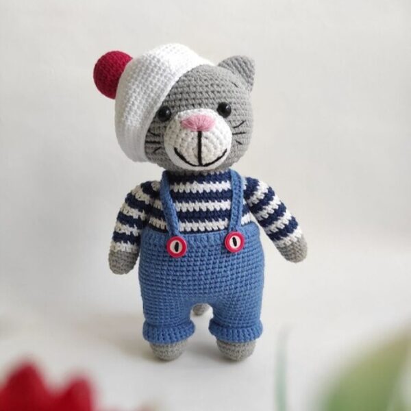 Handmade Amigurumi Stuffed Cat Animal – Artisan-Crafted | Pretty & Cute