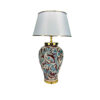 Ceramic Vase Table Lamp Handcrafted with Fabric Shade Artistic Elegance