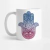 Islamic Ceramic Coffee Mug - Eye & Hamsa Hand Pattern