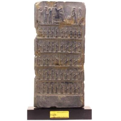 Darius on the Throne Ancient Persian-Inspired Inscription Replica
