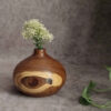 Decorative Wooden Vases Handcrafted with Natural and Solid Oleaster Wood