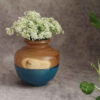 Decorative Wooden Vases Handcrafted with Natural and Solid Wood and Pottery Design