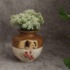 Decorative Wooden Vases Handcrafted with Natural and Solid Wood and Pottery Elegance