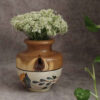 Decorative Wooden Vases Handcrafted with Natural and Solid Wood and Floral Design