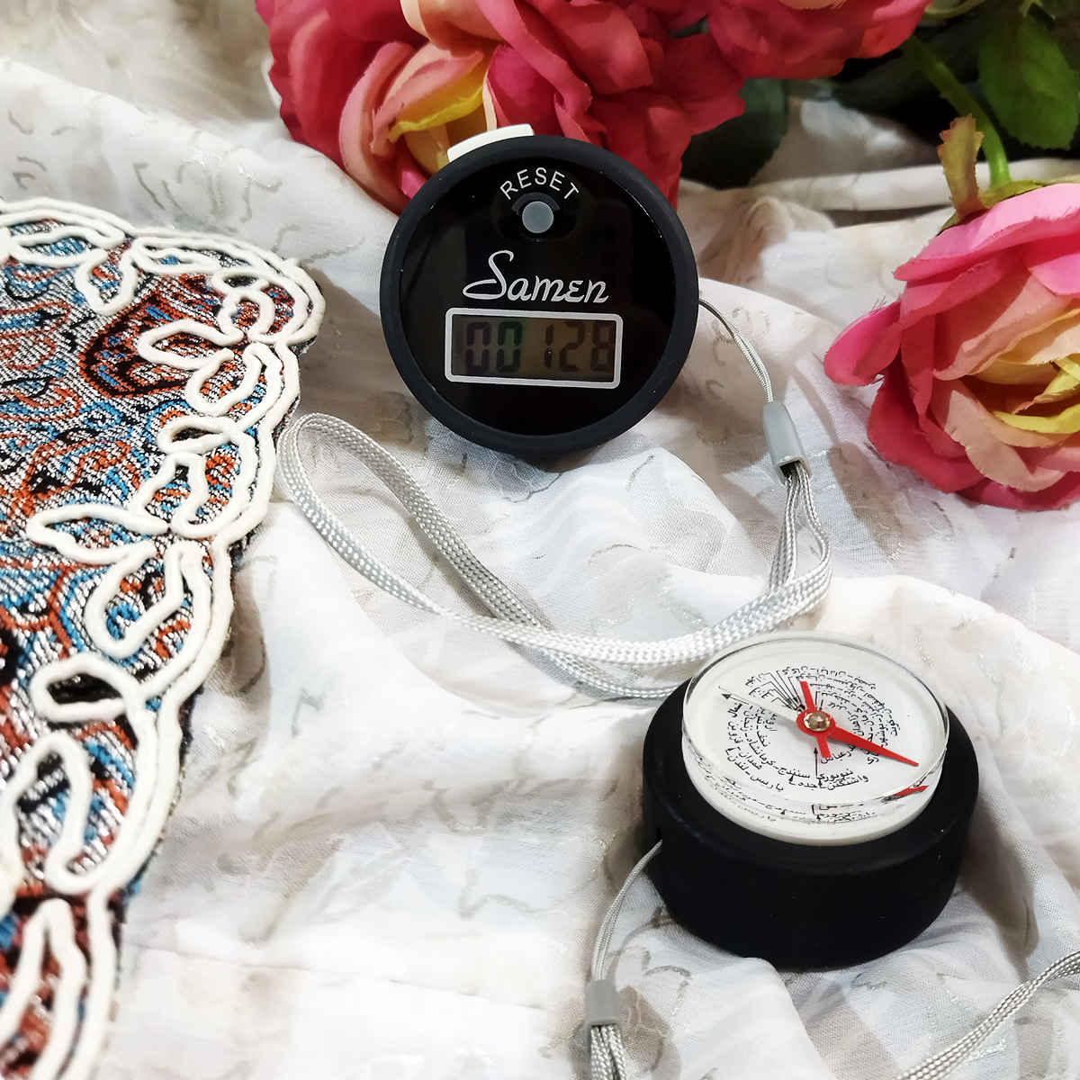 Digital Tasbih Bead Counter with Qibla Finder (2x)