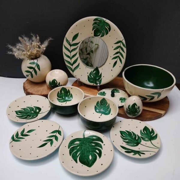 Elegant Haft-seen Set Dishes with Mirror Suitable for Nowruz