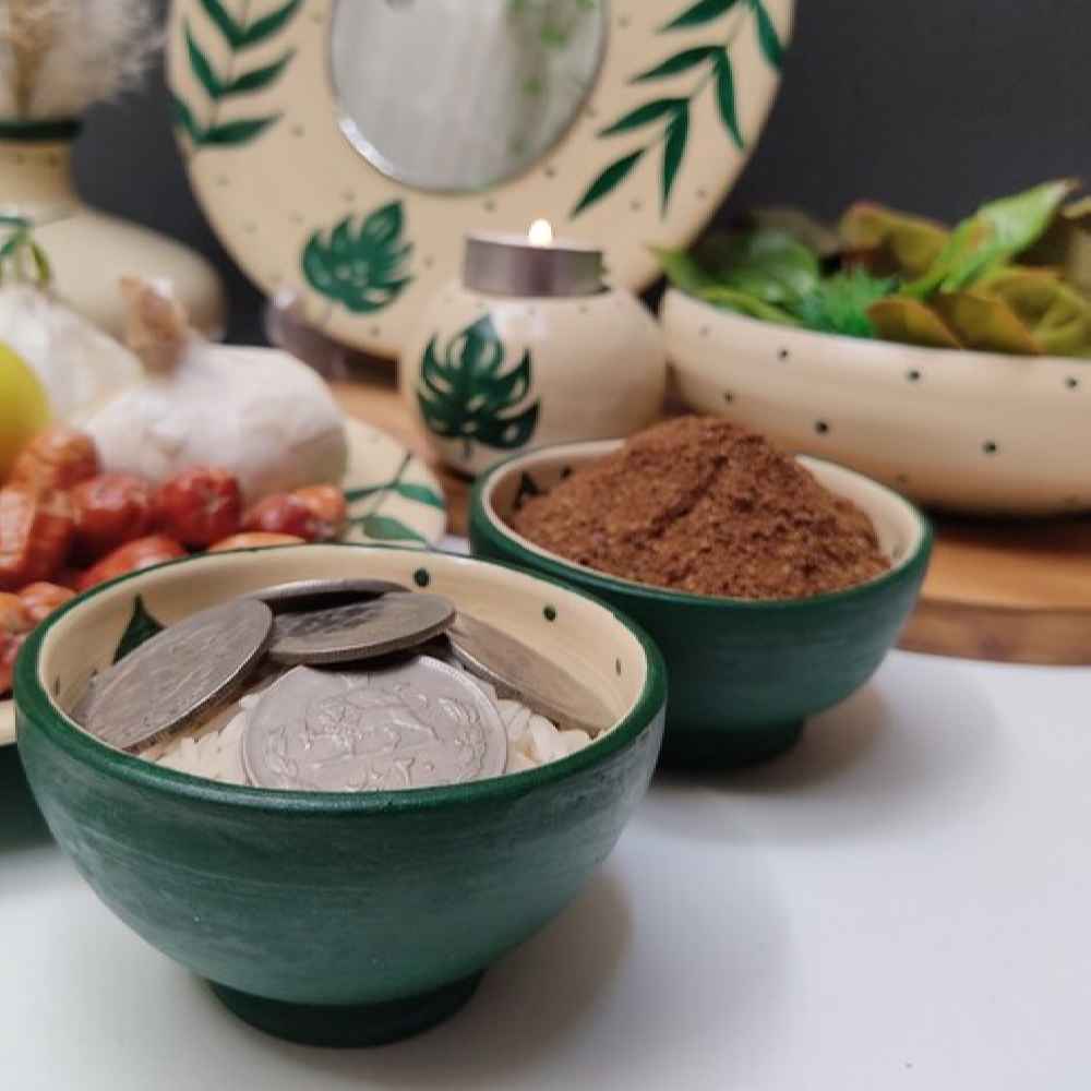 Elegant Haft-seen Set Dishes with Mirror Suitable for Nowruz