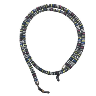 Glasses Strap – Black Striped Design