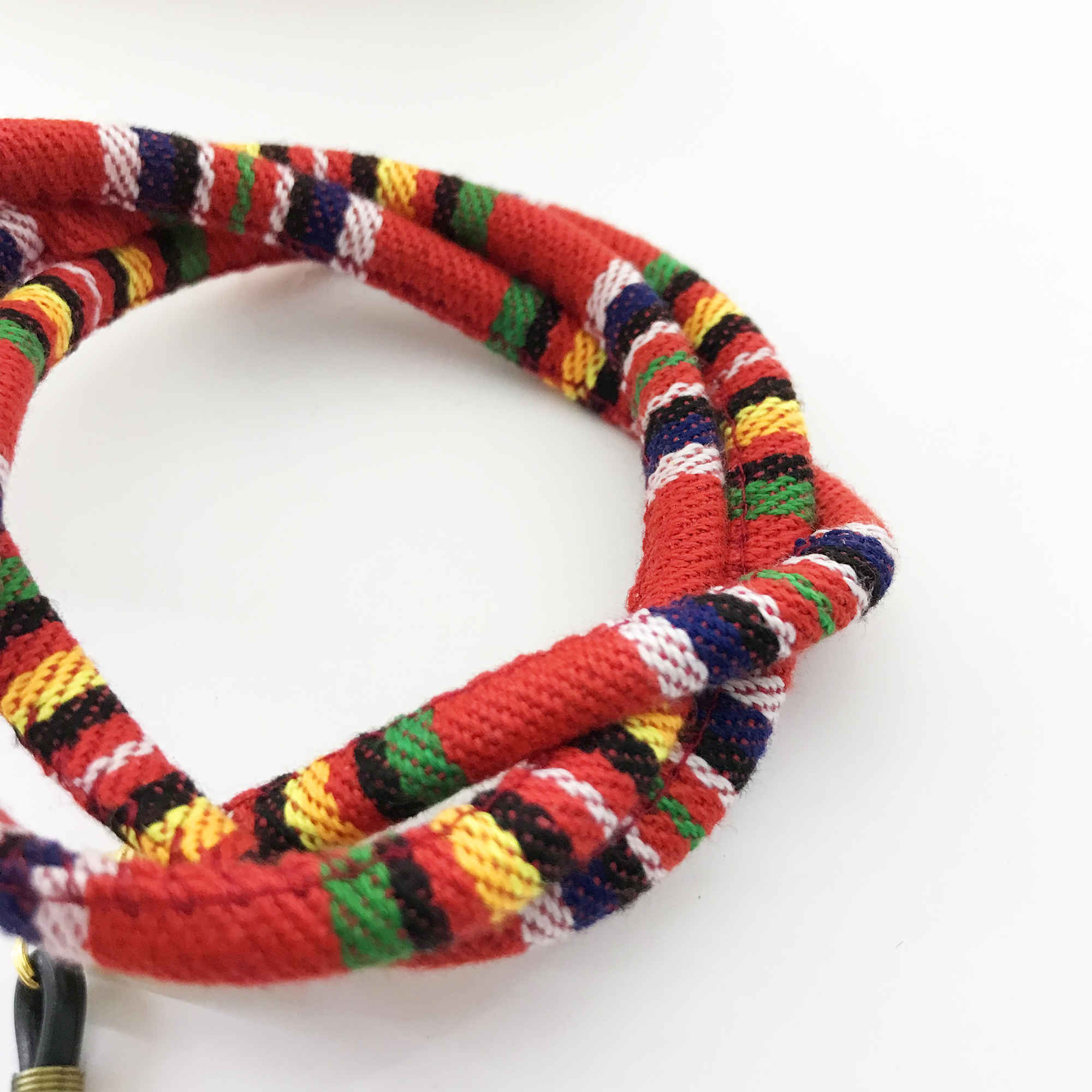 Glasses Strap – Red Striped Design