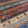 Genuine Genuine Persian Gabbeh Wool Rug Handwoven in Fars Blue