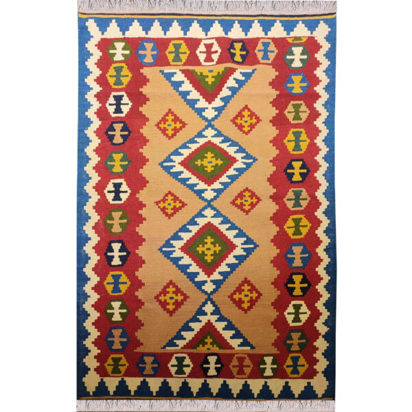 Genuine Persian Wool Kilim Rug Handwoven in Tabriz Tribal