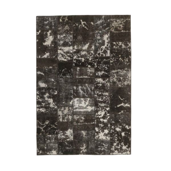 Vintage Persian Hand-Knotted Patchwork Carpet Shadow