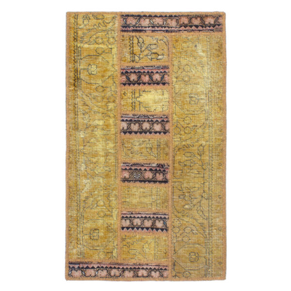 Vintage Persian Hand-Knotted Patchwork Carpet Hadis