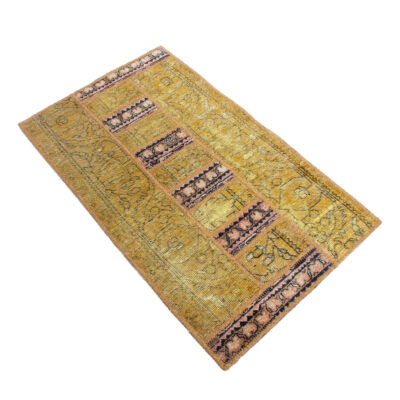 Vintage Persian Hand-Knotted Patchwork Carpet Hadis