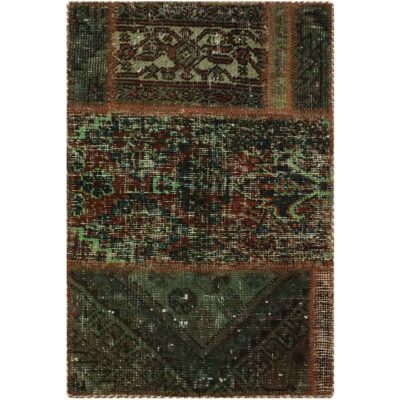 Vintage Persian Hand-Knotted Patchwork Carpet Nasim