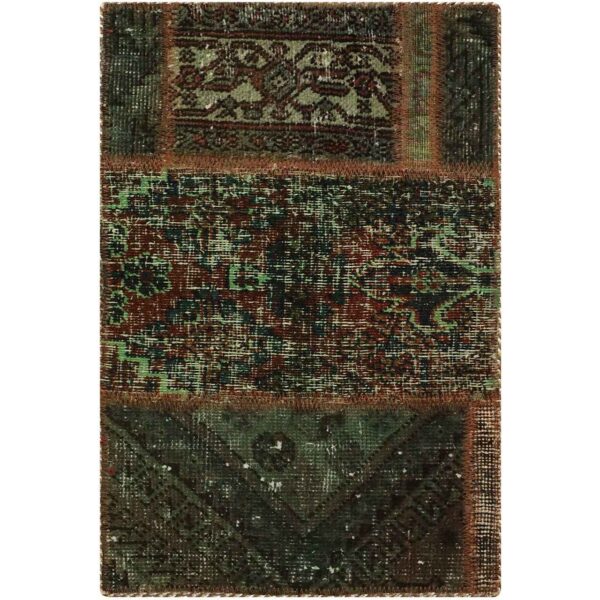 Vintage Persian Hand-Knotted Patchwork Carpet Nasim