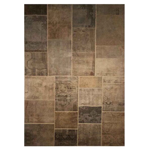 Vintage Persian Hand-Knotted Patchwork Carpet Cozy