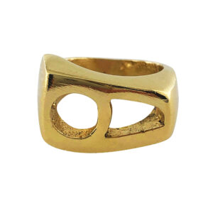 Handmade Brass Ring Persian Letter Design for Women