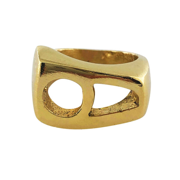 Persian Brass Signet Ring for Women with Hich Calligraphy