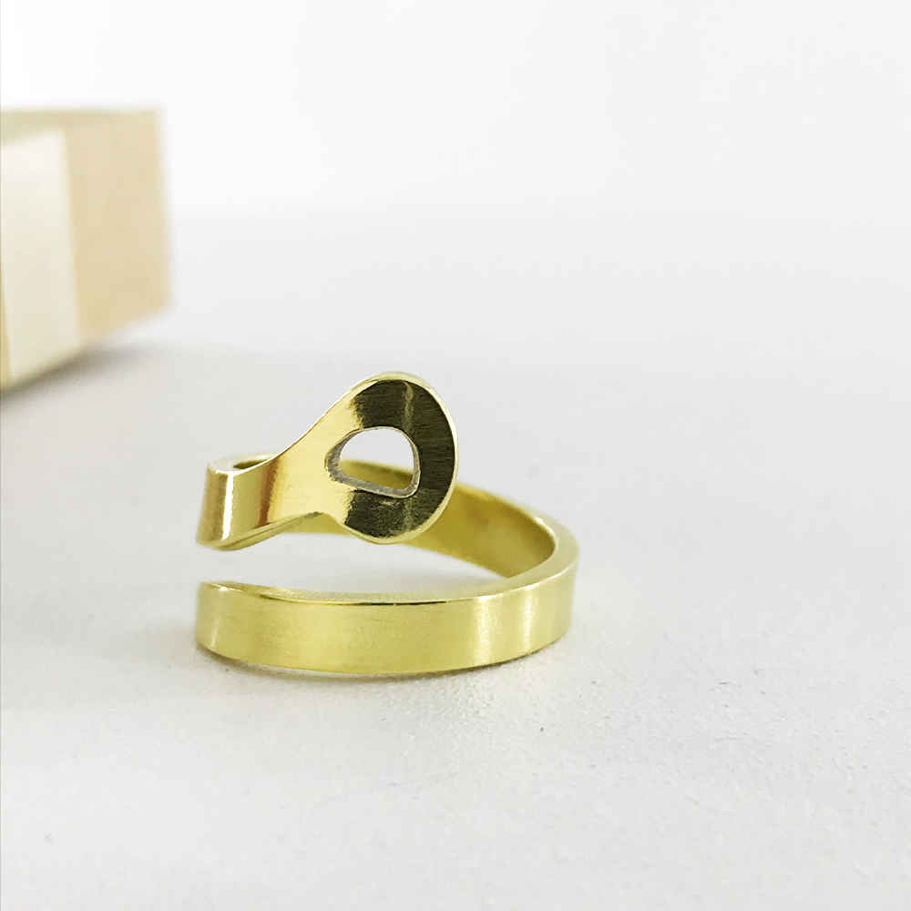 Persian Brass Signet Ring for Women with Letter Design
