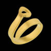 Persian Brass Signet Ring for Women with Letter Design
