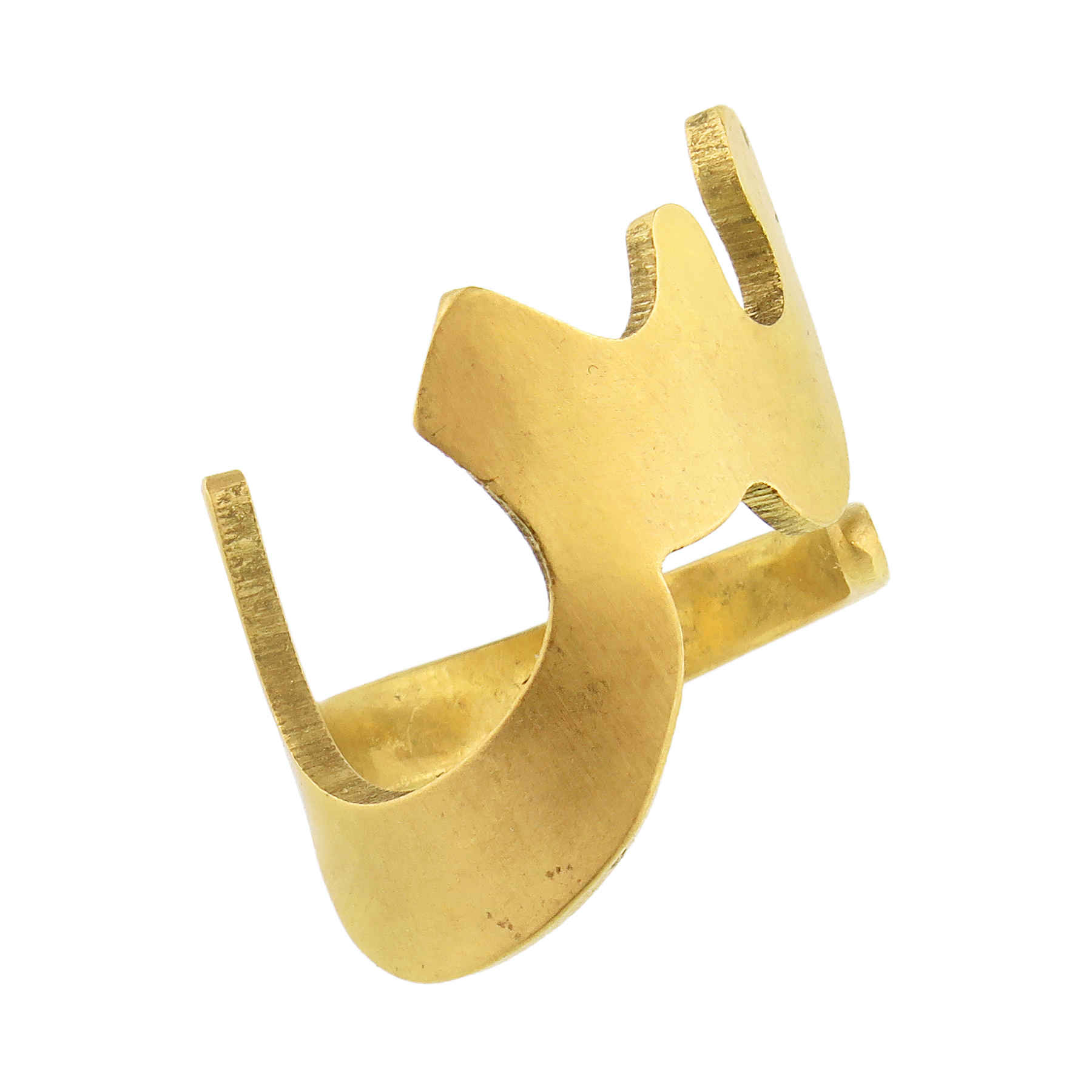 Persian Brass Signet Ring for Women with Letter Design