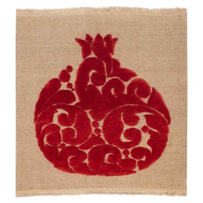 Authentic Persian Wool Kilim Rug Handwoven in Kerman Pomegranate