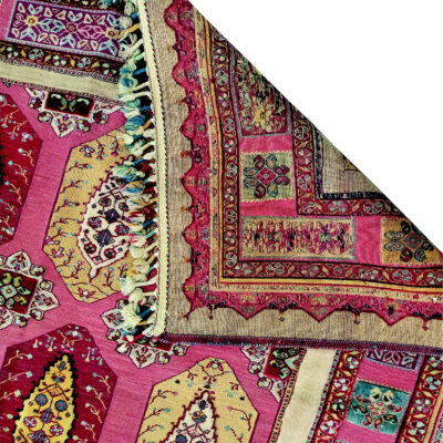 Authentic Persian Wool Kilim Rug Handwoven in Sirjan Bordered