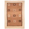 Authentic Persian Wool Kilim Rug Handwoven in Fars Brown