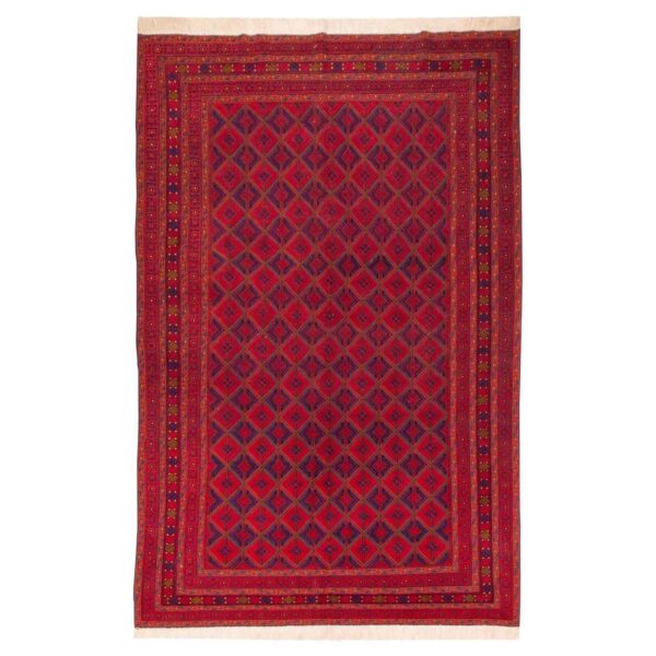 Authentic Persian Wool Kilim Rug Handwoven in Khorasan Red