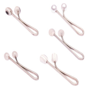 Hijab U Clips No Snag for Muslim Women with Faux Pearls (5 pcs)