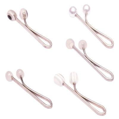 Hijab U Clips No Snag for Muslim Women with Faux Pearls (5 pcs)