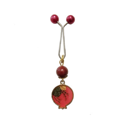 Hijab U Clips for Muslim Woman with Pomegranate Design