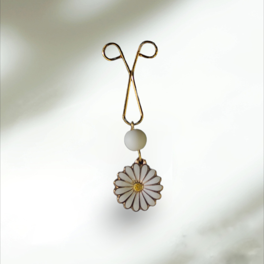 Hijab U Clips for Muslim Women with Chamomile Pendant (6 pcs)